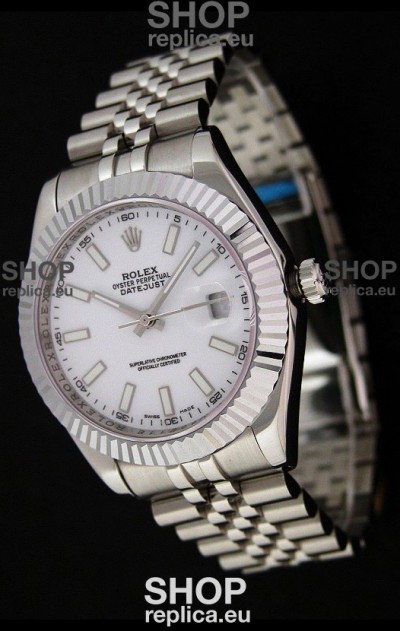 Rolex DateJust Japanese Replica Watch in White Dial