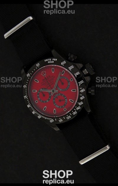 Rolex Daytona Oyster Perpetual Swiss Replica PVD Watch in Red Dial
