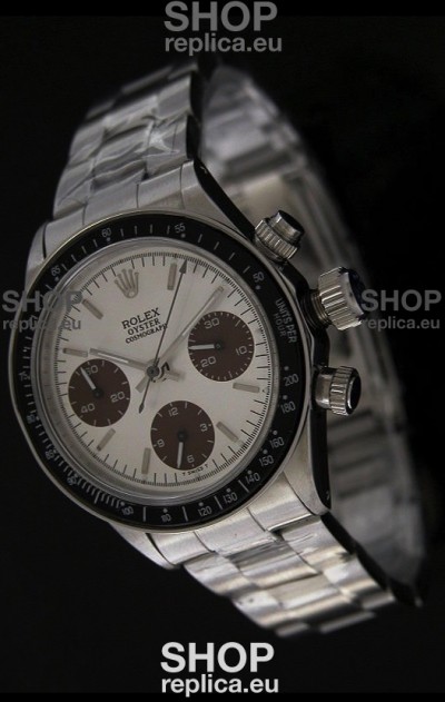 Rolex Daytona Oyster Perpetual Swiss Replica Steel Watch in Brown Sub dial