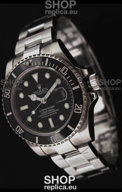Rolex Submariner Swiss Replica Watch in Black Bezel - Ceramic Bezel Watch