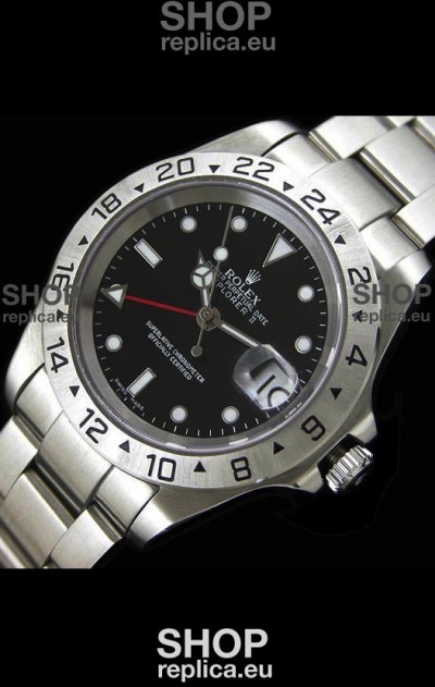 Rolex Explorer II Japanese Replica Automatic Watch in Black Dial