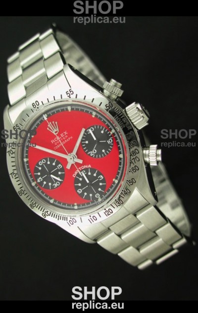 Rolex Daytona Cosmograph Swiss Vintage Watch in Red Dial