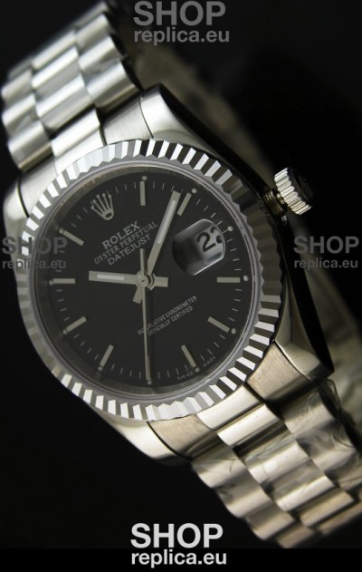 Rolex Replica Datejust Mens Japanese Watch in Black Dial - 41MM