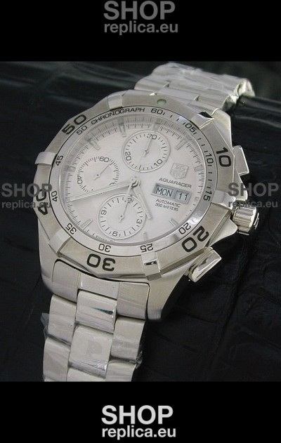 Tag Heuer Aquaracer Swiss Automatic Watch in Metallic White