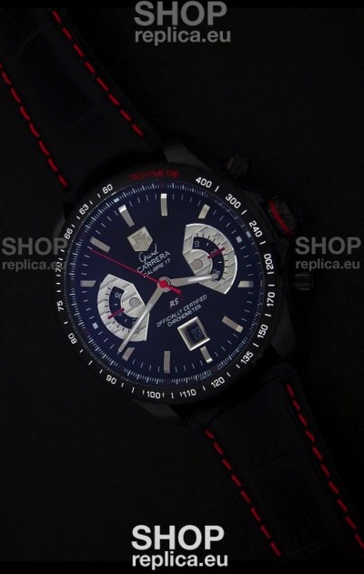 Tag Heuer Grand Carrera Two Tone Japanese Watch in black Dial