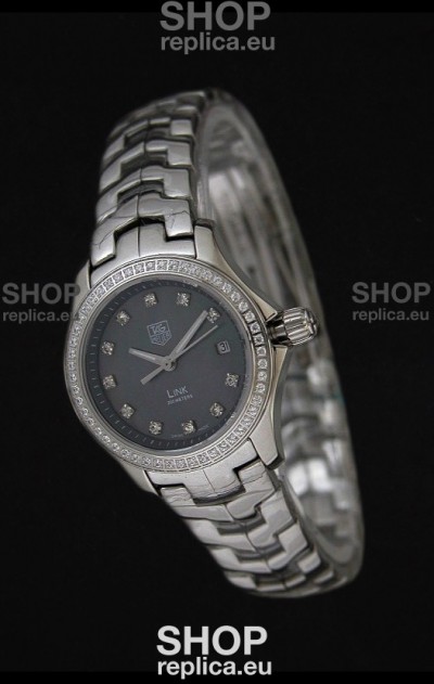 Tag Heuer Link Swiss Ladies Watch in Mother of Pearl Grey Dial