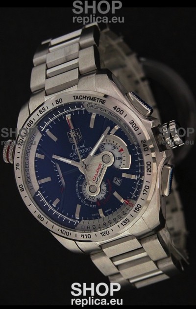 Tag Heuer Grand Carrera Calibre 36  Swiss Chronograph Watch in Blue Dial