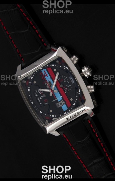 Tag Heuer Monaco Twenty Four Concept Chronograph Watch in Black Dial