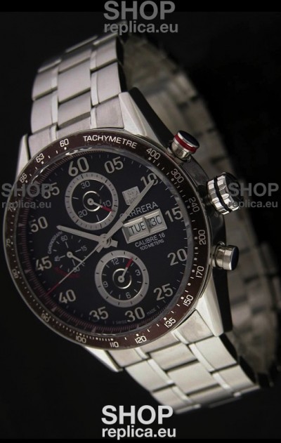 Tag Heuer Carrera Calibre 16 Japanese Watch in Brown Dial