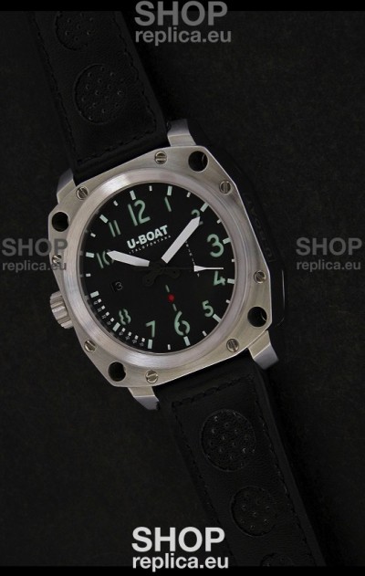 U-Boat Thousands of Feet Steel Watch in Black Dial