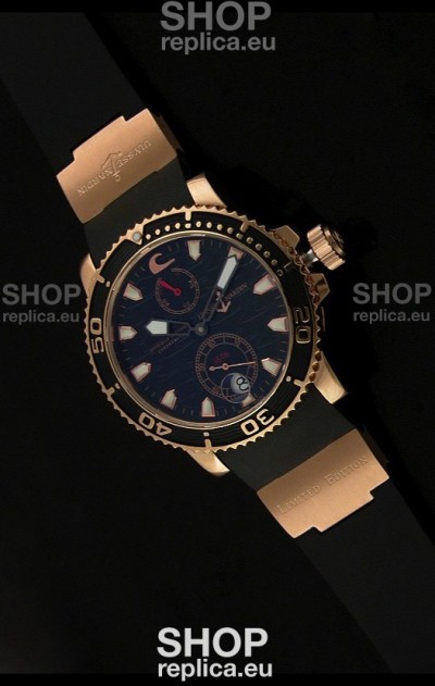 Ulysse Nardin No.270 Swiss Watch in Black Wave Dial