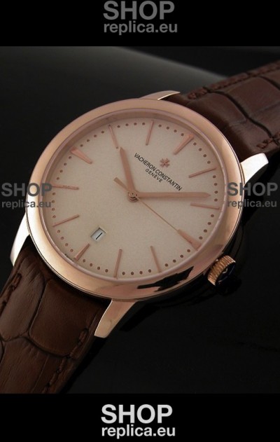 Vacheron Constantin Geneve Automatic Swiss Watch in Rose Gold