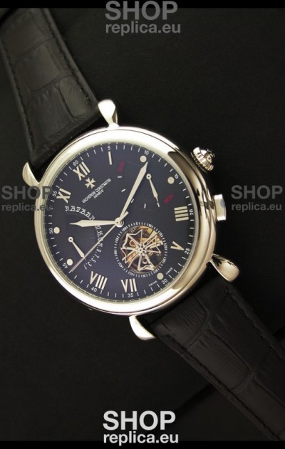 Vacheron Constantin Reserve Tourbillon Japanese Replica Watch in Black Dial