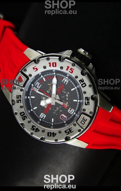Richard Mille RM028 Automatic Diver's Swiss Replica Watch in Red