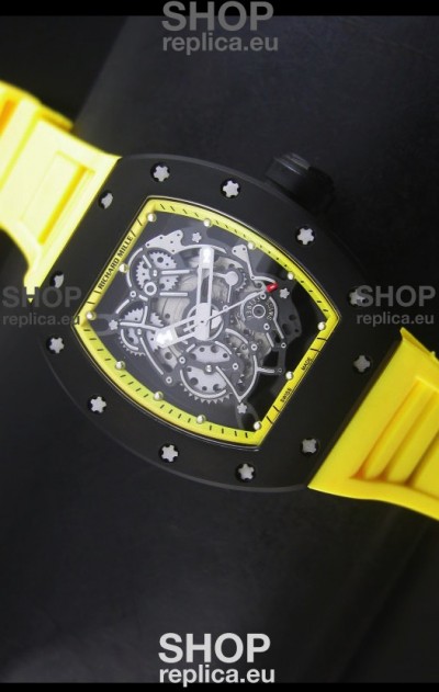 Richard Mille RM055 Bubba Watson Swiss Replica Watch in Yellow Indexes