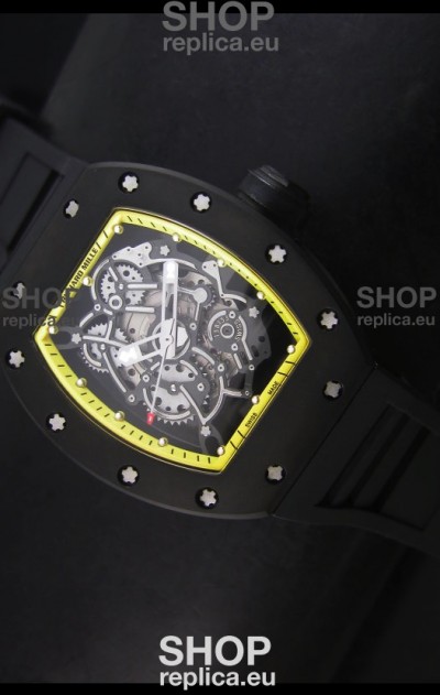 Richard Mille RM055 Bubba Watson Swiss Replica Watch in Yellow Indexes