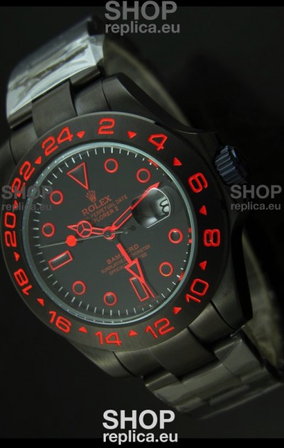 Rolex Explorer II Bamford Stealth and Flame Edition PVD Strap Replica Watch