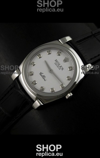 Rolex Cellini Japanese Replica Watch with Diamond Hour Markers