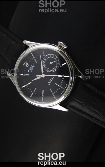 Rolex Cellini Date 50519 Swiss Replica Watch in Black Dial 