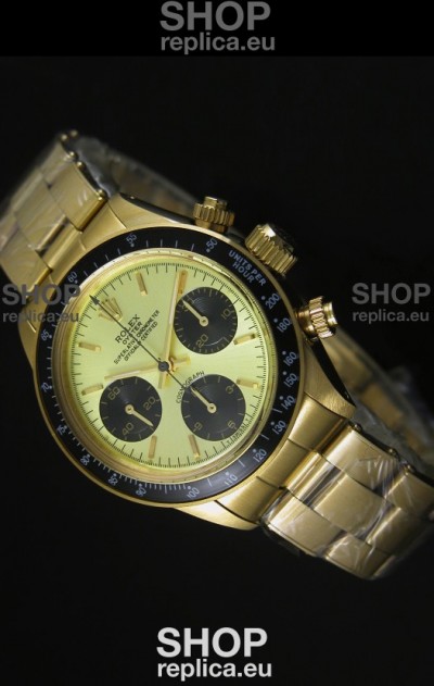 Rolex Daytona 6265 Cosmograph Metallic Gilt Dial in Gold Case
