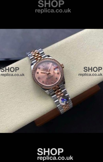 Rolex Super Clone Datejust 31MM Pink Dial Rose Gold Super Clone Watch 