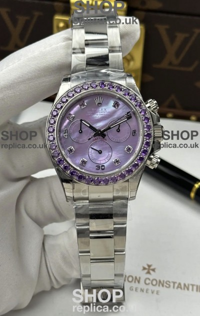 Rolex Daytona Super Purple Pearl Pearl 4131 Movement Super Clone Watch 
