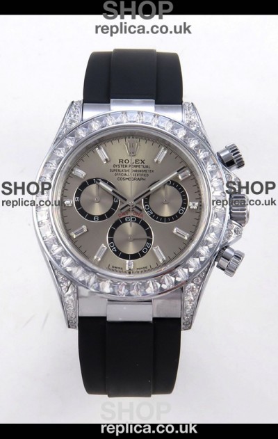 Rolex Daytona 126539TBR FREE SPRUNG MVMNT Grey Dial Super Clone Watch 