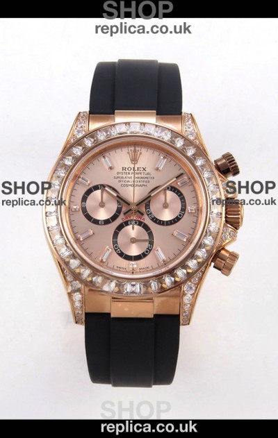 Rolex Daytona 126535 Rose Gold FREE SPRUNG MVMT Gold Dial Super Clone Watch 