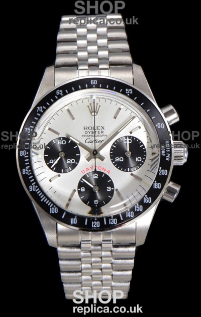 Rolex Daytona Paul Newman 37MM Cartier Edition Steel Dial Manual Wind Super Clone Watch 
