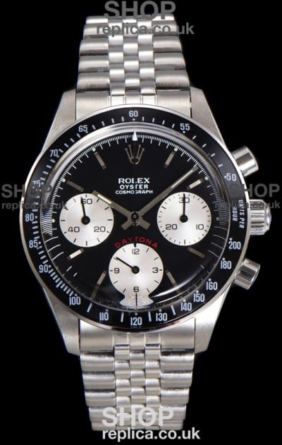 Rolex Daytona Paul Newman 37MM Black Dial Manual Wind Super Clone Watch 