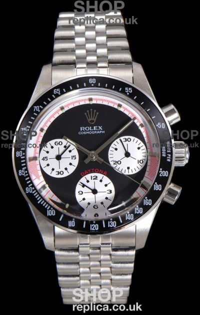 Rolex Daytona Paul Newman 37MM Black Dial Manual Wind Super Clone Watch 