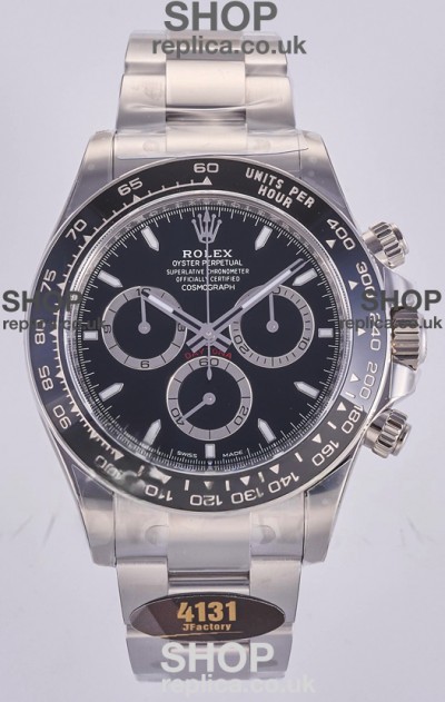 Rolex Daytona 126500 Black Dial Stick Markers FREE SPRUNG MVMT Super Clone Watch 