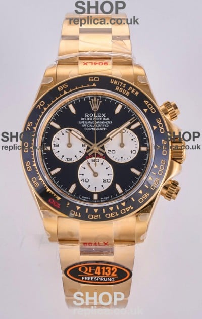 Rolex Daytona 126528 Le Mans Yellow Gold FREE SPRUNG MVMT Super Clone Watch 