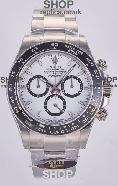 Rolex Daytona 126500 White Dial Stick Markers FREE SPRUNG MVMT Super Clone Watch 