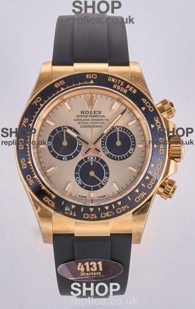 Rolex Daytona 126518 Gold Dial FREE SPRUNG MVMT Super Clone Watch 