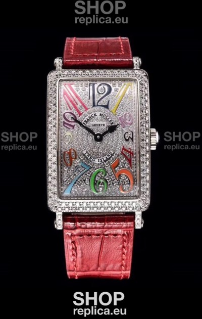 Franck Muller Long Island Color Dreams Ladies Swiss Watch in Pink Strap