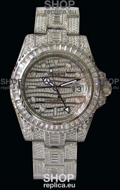 Rolex GMT Masters II Iced out Swiss Replica Watch 