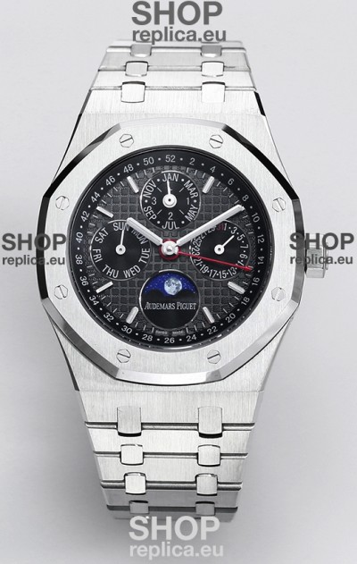 Audemars Piguet Royal Oak Perpetual Calendar Swiss Replica 904L Steel - Black Dial 
