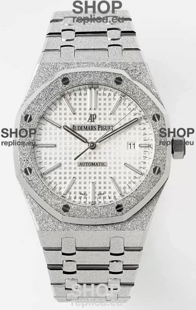 Audemars Piguet Royal Oak 15410BC 41MM White Dial 904L Steel CALIBRE 3120 Movement 1:1 Mirror Replica