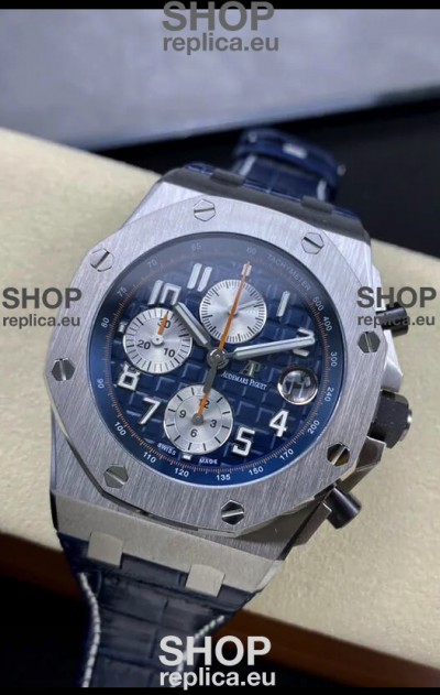 Audemars Piguet Royal Oak Offshore Blue Dial Chronograph 1:1 Mirror Replica Watch - 904L Steel