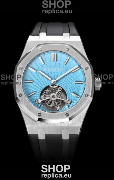 Audemars Piguet Royal Oak Tourbillon 41mm in 904L Casing - Tiffany Blue Tapisserie Dial 1:1 Ultimate Replica