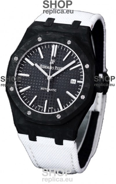 Audemars Piguet Royal Oak Ref.15400 Forged Carbon Casing Watch Black Dial in 1:1 Mirror Replica