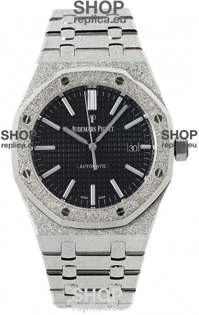 Audemars Piguet Royal Oak Frosted 37MM Self-Winding Black Dial 1:1 Mirror Replica Watch