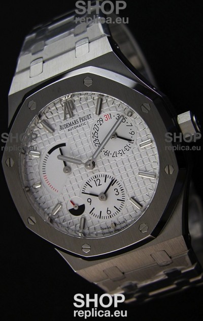 Audemars Piguet Royal Oak Dual Time Swiss Replica Watch in White Dial