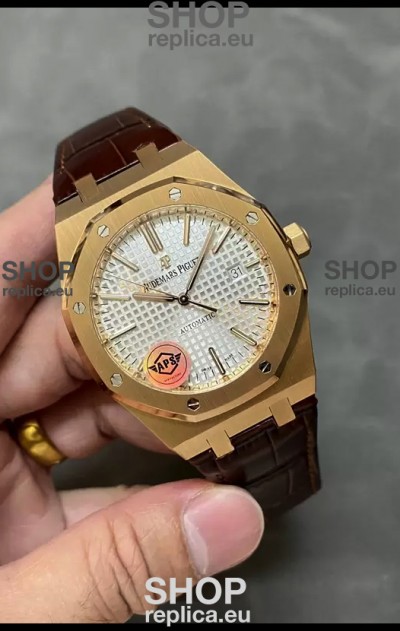 Audemars Piguet Royal Oak 15510 50th Anniversary 41MM White Dial Rose Gold 41MM 1:1 Mirror Replica