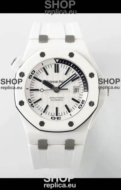 Audemars Piguet Royal Oak Offshore Ceramic 1:1 Ultimate Swiss Replica Watch White Dial Cal.3102 Movement