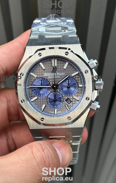 Audemars Piguet Royal Oak Chronograph Grey Dial Steel Strap Swiss Replica Watch