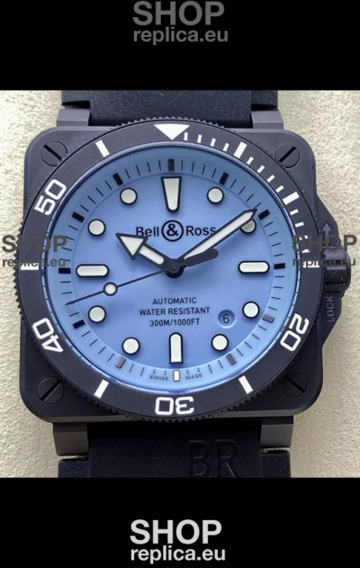 Bell & Ross BR03-92 Divers Edition PVD Coated 1:1 Mirror Replica Blue Dial
