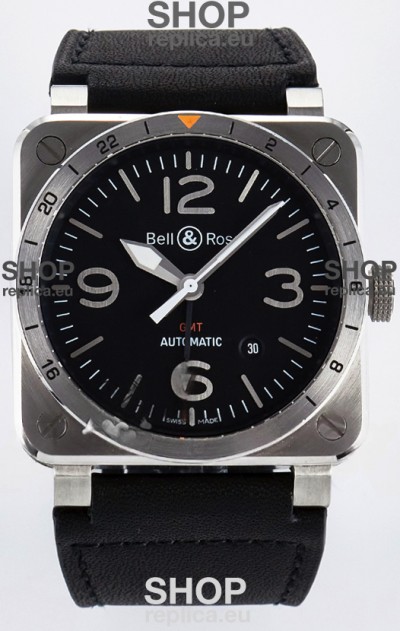 Bell & Ross BR03-93 GMT Edition Black Dial 1:1 Mirror Replica Watch 