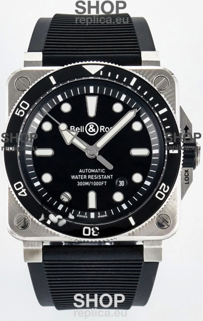 Bell & Ross BR03-92 Diver Stainless Steel - Black Dial Swiss Replica Watch 1:1 Mirror Replica